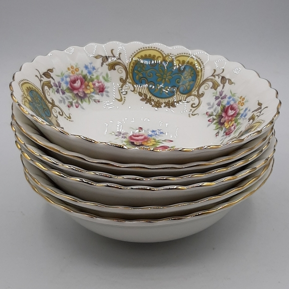 Vintage Royal Albert Berkeley Bone China 6 Dessert Fruit Dipping Bowls England - Picture 4 of 7